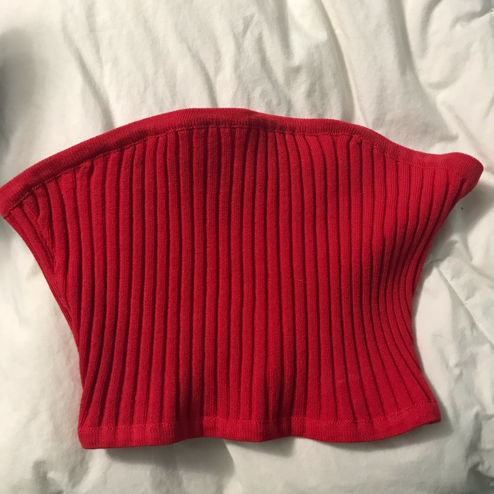 super cute red tube top!!